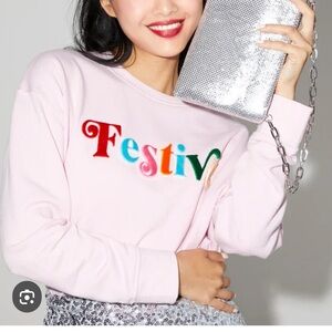 Pink Festive Sweatshirt shiraleah